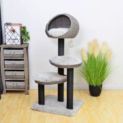 Image showing  50 in. 4-Level Tundra Handwoven Cat Tree
