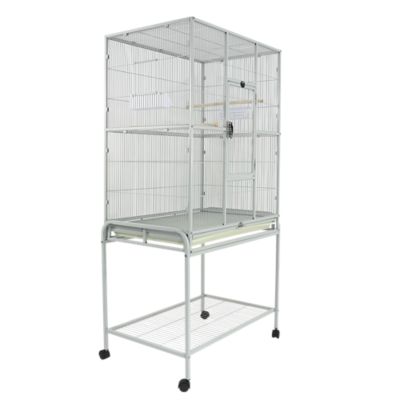 Image showing  31 in. x 20 in. Flight Bird Cage with Stand, Platinum