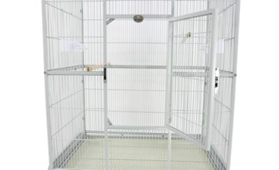 Image showing  31 in. x 20 in. Flight Bird Cage with Stand, Platinum