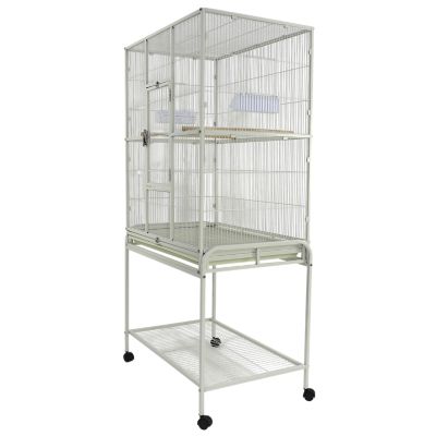 Image showing  31 in. x 20 in. Flight Bird Cage with Stand, White