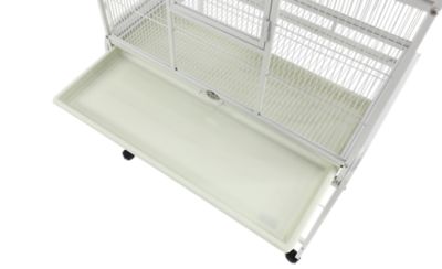 Image showing  31 in. x 20 in. Flight Bird Cage with Stand, White
