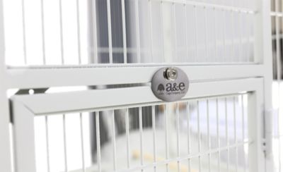 Image showing  31 in. x 20 in. Flight Bird Cage with Stand, White