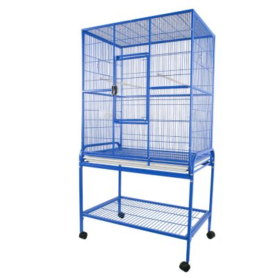 A&E Cage 32 in. x 21 in. Flight Bird Cage with Stand, Blue