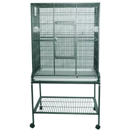 A&E Cage Flight Bird Cage with Stand 32 in x 21 in Green Pet Bird Cages