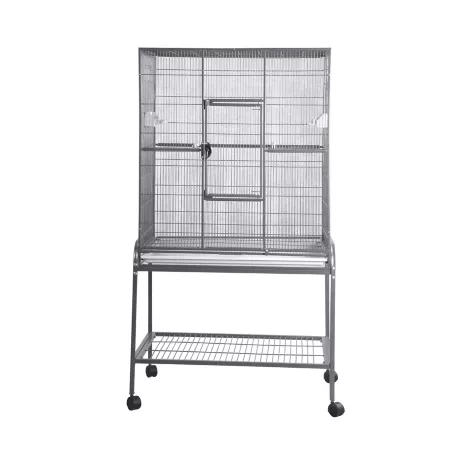 A&E Cage 32 in x 21 in Flight cage and stand 13221 PLATINUM Pet Bird Cages