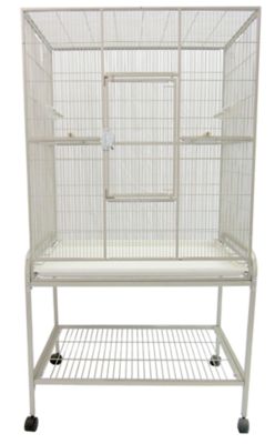 A&E Cage 32 in. x 21 in. Flight Cage & Stand, 13221 WHITE