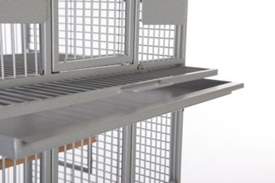 Image showing  24 in. x 22 in. Triple Stack Bird Cage, Platinum