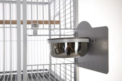 Image showing  24 in. x 22 in. Triple Stack Bird Cage, Platinum