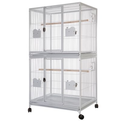 A&E Cage 40 in. x 30 in. Double Stack Breeder Cage, 4030-2 PLATINUM