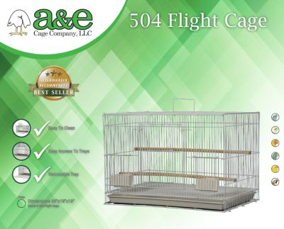 Image showing  30 in. x 18 in. Light Wire Flight Cage, 504 WHITE SP