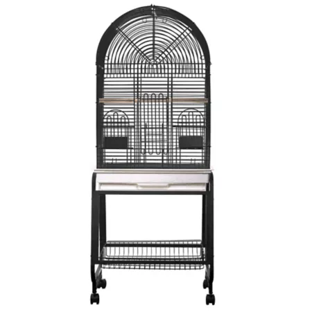 A&E Cage 22 in x 17 in Openable upper cage with support 701 BLACK Pet Bird Cages