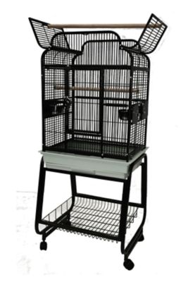 A&E Cage 22 x 17 Victorian Top Cage and Stand, 782217 BLACK
