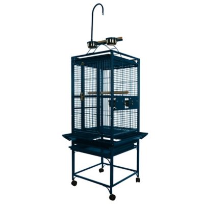 Image showing  18 in. x 18 in. Play Top Bird Cage with 3/4 in. Bar Space, Blue