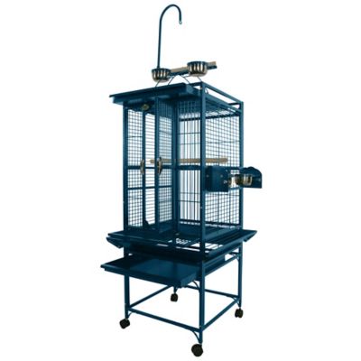 Image showing  18 in. x 18 in. Play Top Bird Cage with 3/4 in. Bar Space, Blue