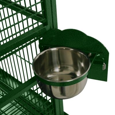Image showing 3 th A&E Cage 18 in. x 18 in. Play Top Bird Cage with 3/4 in. Bar Space, Green