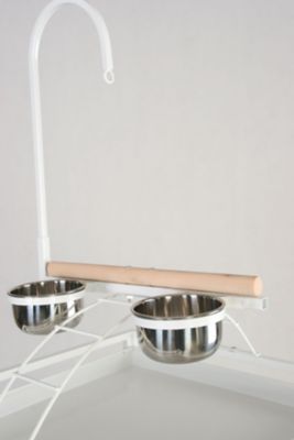 Image showing  18 in. x 18 in. Playtop Bird Cage with 3/4 in. Bar Space, White