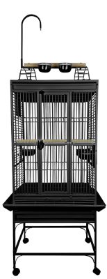 A&E Cage 24 in. x 24 in. Playtop Bird Cage, 3/4 in. Bar Space, Black