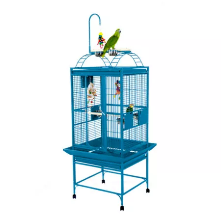 A&E Cage 24 in x 24 in Playtop Bird Cage 3/4 in Bar Space Blue Pet Bird Cages