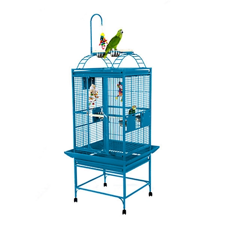 A&E Cage 24 in. x 24 in. Playtop Bird Cage, 3/4 in. Bar Space, Blue