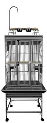 A&E Cage 24 in. x 24 in. Playtop Bird Cage, 3/4 in. Bar Space, Platinum