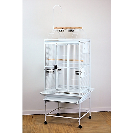 A&E Cage 24 in. x 24 in. Playtop Bird Cage, 3/4 in. Bar Space, White