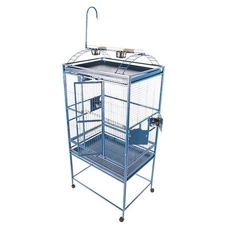 A&E Cage 32 in. x 23 in. Playtop Bird Cage, 5/8 in. Bar Space, Blue
