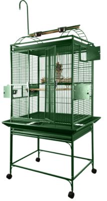 A&E Cage 32 in. x 23 in. Playtop Bird Cage, 5/8 in. Bar Space, Green