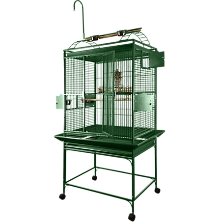 A&E Cage 32 in. x 23 in. Playtop Bird Cage, 5/8 in. Bar Space, Green