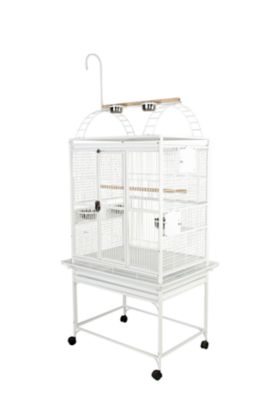 A&E Cage 32 in. x 23 in. Playtop Bird Cage, 5/8 in. Bar Space, White