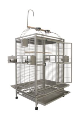 Image showing  36 in. x 28 in. Playtop Bird Cage, 1 in. Bar Space, Platinum