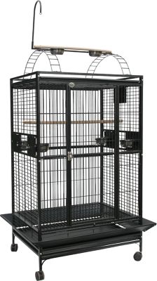 A&E Cage 40 in. x 30 in. Playtop Cage 1 in. Bar Space, 8004030 BLACK