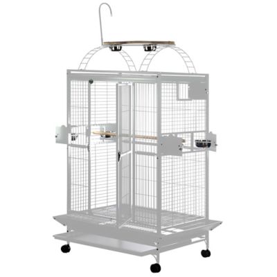 Image showing  40 in. x 30 in. Playtop Bird Cage, 1 in. Bar Space, White