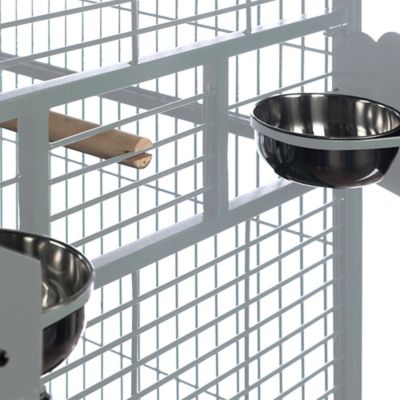 Image showing  40 in. x 30 in. Playtop Bird Cage, 1 in. Bar Space, White