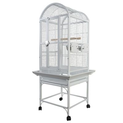 Image showing  18 in. x 18 in. Dometop Bird Cage, 3/4 in. Bar Space, White