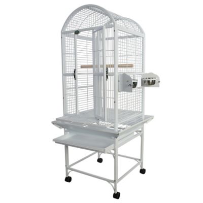 Image showing  18 in. x 18 in. Dometop Bird Cage, 3/4 in. Bar Space, White