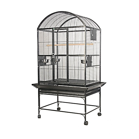 A&E Cage 24 in. x 24 in. Dometop Bird Cage, 3/4 in. Bar Space, Black