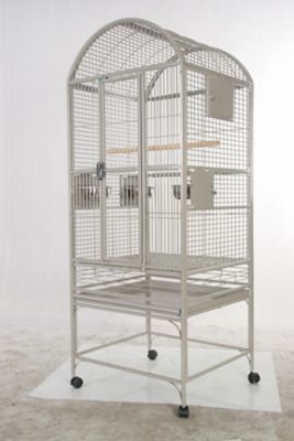 A&E Cage 24 in. x 24 in. Dometop Bird Cage, 3/4 in. Bar Space, Platinum