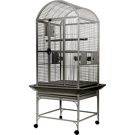 A&E Cage 24 in. x 24 in. Dometop Bird Cage, 3/4 in. Bar Space, Stainless Steel