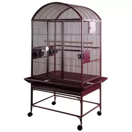 A&E Cage Dometop Cage 32 x 23 in 5/8 in Bar Space Burgundy Pet Bird Cages