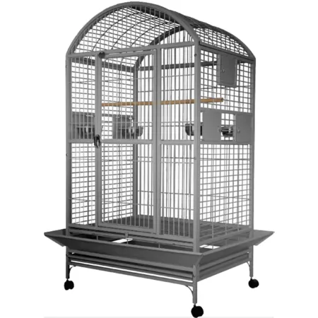 A&E Cage 36 in x 28 in Dometop Cage 1 in Bar Space Stainless Steel Pet Bird Cages