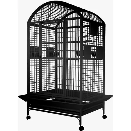 A&E Cage 40 in x 30 in Dometop cage 1 in Bar space 9004030 BLACK Pet Bird Cages