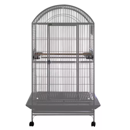 A&E Cage Dometop 40 in x 30 in Bird Cage 1 in Bar Space Platinum Pet Bird Cages