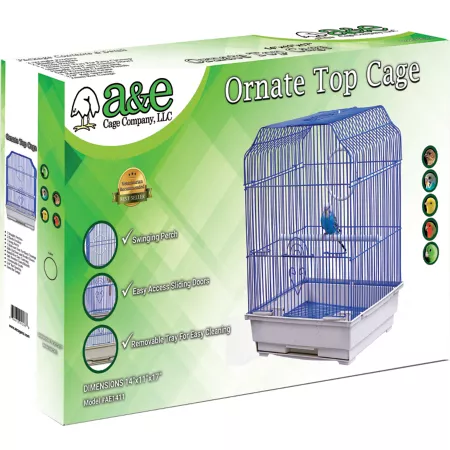 A&E Cage 14" x 11" Lightweight Wire Top Cage AE1411-3 BLACK SP Pet Bird Cages