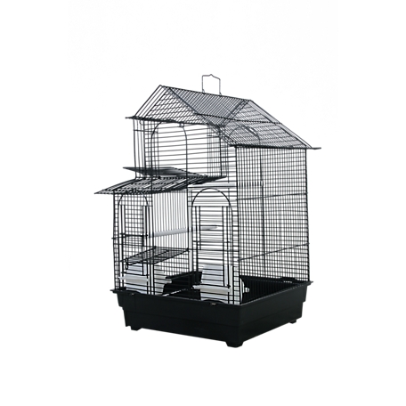 A&E Cage 16 in. x 14 in. Light Wire House Top Cage, AE1614H BLACK SP