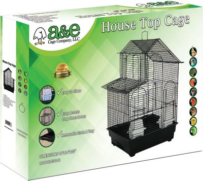 Image showing  16 in. x 14 in. Light Wire House Top Cage, AE1614H BLACK SP