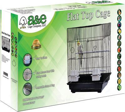 Image showing  18 in. x 14 in. Light Wire Flat Top Cage, AE1814F BLACK SP