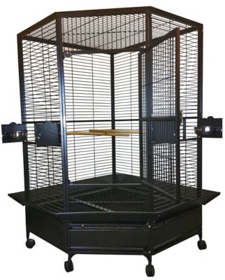 42 in. x 42 in. Extra Large Corner Cage - A&E Cage CC4242 BLACK