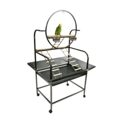 A&E Cage 32 in. x 21 in. Multi-Level Playstand, J6 BLACK