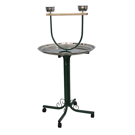 A&E Cage 28 in. Ornate T-Stand with Casters, Black