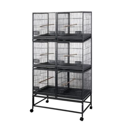 A&E Cage 40 in. x 20 in. 6-Unit Breeder Cage, LOR4020-3 BLACK